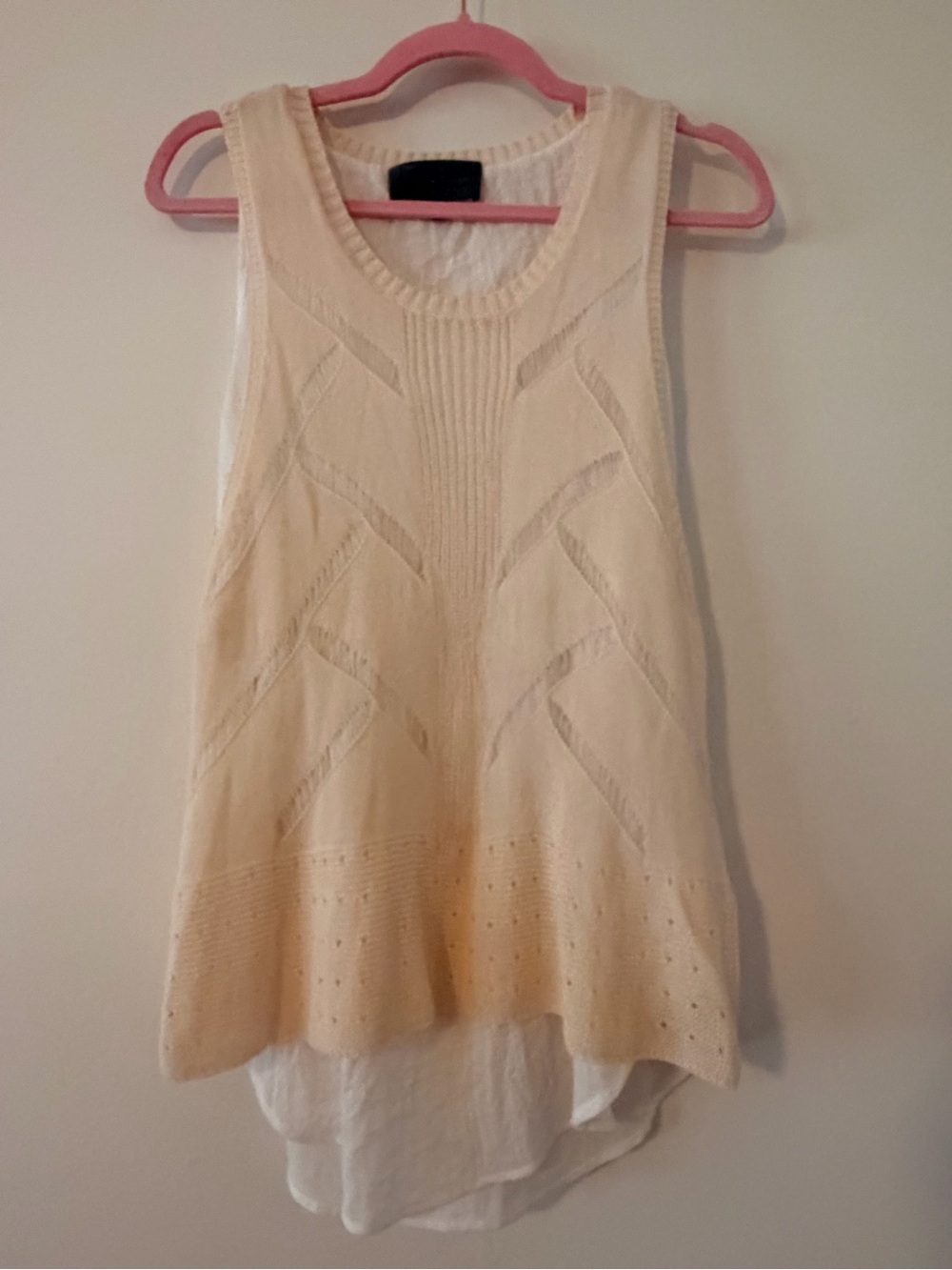 Sunday in Brooklyn Cream Knit Layered Tank